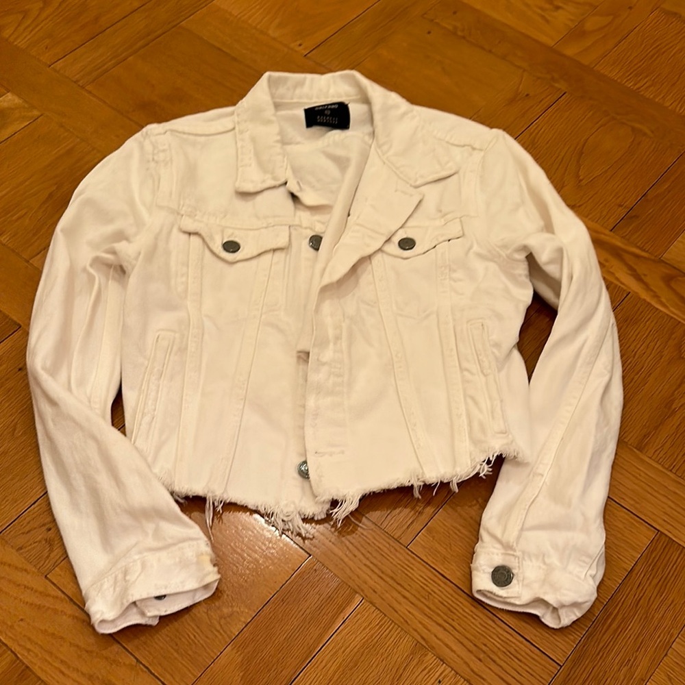 GRLFRND White Denim Jacket